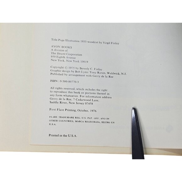 The Book of Virgil Finlay by Gerry De La Ree First Flare Print 1976 Paperback - Picture 5 of 13